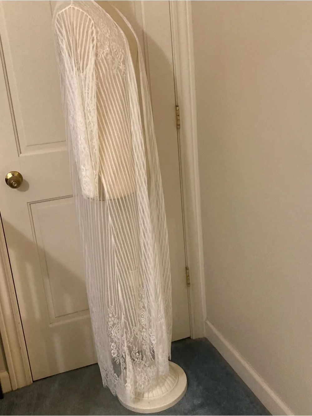 Floral Boho Full-length Lace Coverup / Robe / Duster long